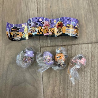 ワンピース(ONE PIECE)のハロウィンチョッパーマン 3種類4個セット かぼちゃ帽子 ホロウ ランタン(キャラクターグッズ)