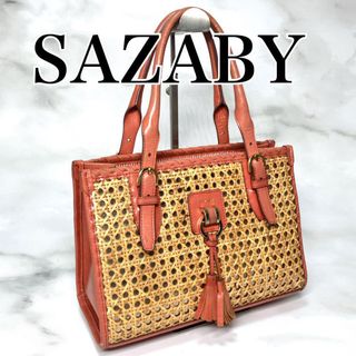 SAZABY - SAZABY サザビー　カゴバッグ　ハンドバッグ　赤　レッド　かわいい　オシャ