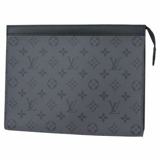 ルイヴィトン(LOUIS VUITTON)のルイヴィトン ポシェットヴォワヤージュ MM モノグラムリバース キャンバス レザー グレー クラッチバッグ メンズ 新品 h-h002(セカンドバッグ/クラッチバッグ)