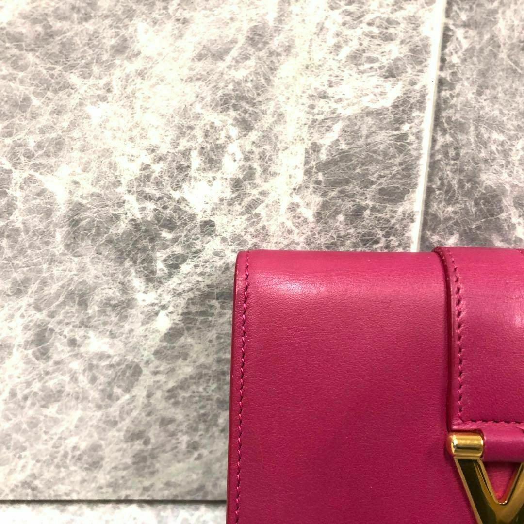 Yves Saint Laurent(イヴサンローラン)の❤️美品❤️ サンローラン 3つ折り財布 レザー ピンク レディースのファッション小物(財布)の商品写真