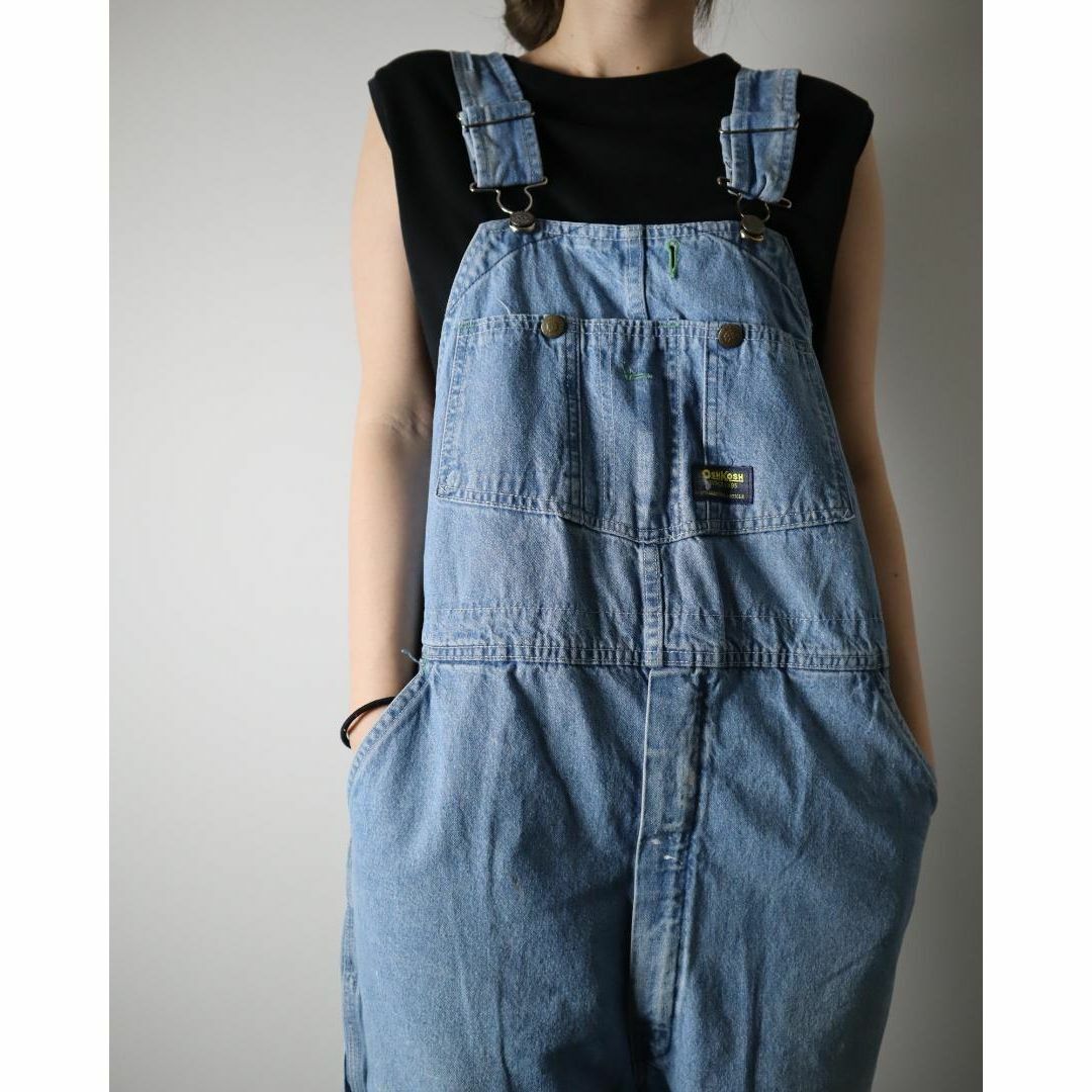 OshKosh - 80s OSHKOSH オシュコシュ ルーズ オーバーオール 青 OshKosh - 80s OSHKOSH オシュコシュ ルーズ オーバーオール 青