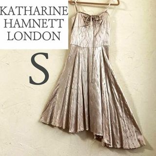 キャサリンハムネット(KATHARINE HAMNETT)の【美品】キャサリン ハムネット ワンピース ドレス パーティ 結婚式 ゴールド(ロングワンピース/マキシワンピース)