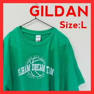 GILDAN - 【美品】古着　GILDAN ギルダン　半袖Tシャツ　グリーン　Lサイズ