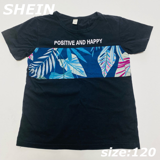 シーイン(SHEIN)のSHEIN　シーイン　Tシャツ　半袖　ブラック　120(Tシャツ/カットソー)