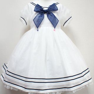 アンジェリックプリティー(Angelic Pretty)のangelic pretty セーラーワンピ 白(ひざ丈ワンピース)