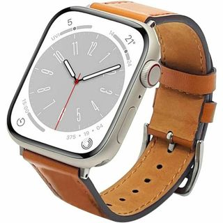 Apple Watch 38 40 41 ベルト 本革 ブラウン 茶色 高級感(レザーベルト)