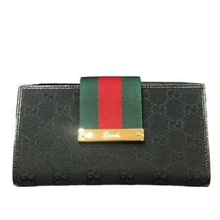 グッチ(Gucci)の　グッチ GUCCI シェリーライン ロングウォレット 181668 GGキャンバス  メンズ 長財布(長財布)