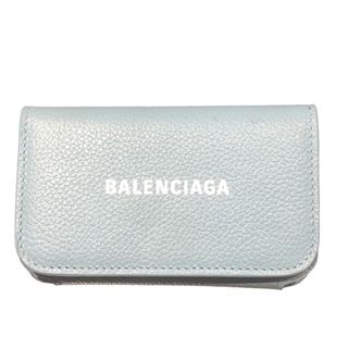 バレンシアガ(Balenciaga)の　バレンシアガ BALENCIAGA キャッシュキーケース 639820 ライトブルー レザー メンズ キーケース(キーホルダー)