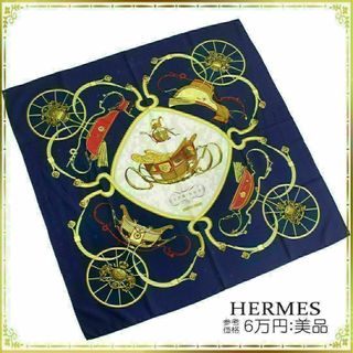 エルメス(Hermes)の【全額返金保証・送料無料】エルメスのスカーフ・正規品・美品・大判・スプリングス(バンダナ/スカーフ)