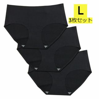 新品☆送料無料！【ブラック】【L】シームレスショーツ【３枚セット】(ショーツ)