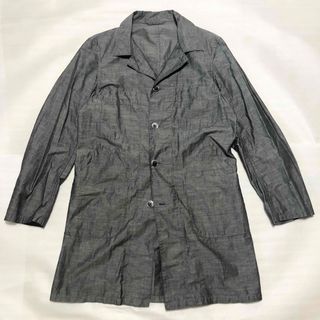 ユナイテッドアローズ(UNITED ARROWS)の【極美品】GLR×Herdmans エンジニアコート チェスター S 黒 綿麻(チェスターコート)