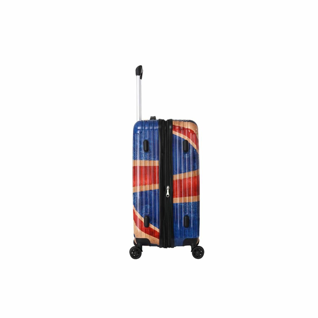 キャリーケース ユニオンジャック Mサイズ 新品 拡張機能 軽量 赤 レディースのバッグ(スーツケース/キャリーバッグ)の商品写真
