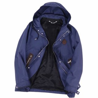 Berluti - 美品 ベルルッティ Berluti ジャケット パーカー ジップアップ 裏カリグラフィ コットン レザー アウター メンズ R52(L相当) ネイビー