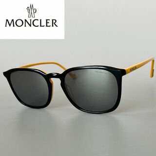 MONCLER - サングラス モンクレール ウェリントン ブラック イエロー ミラーレンズ 黄色