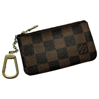 ルイヴィトン(LOUIS VUITTON)の☆☆LOUIS VUITTON ルイヴィトン ダミエ ポシェット・クレ N62658 ブラウン キーケース ユニセックス ゴールド金具(キーケース)