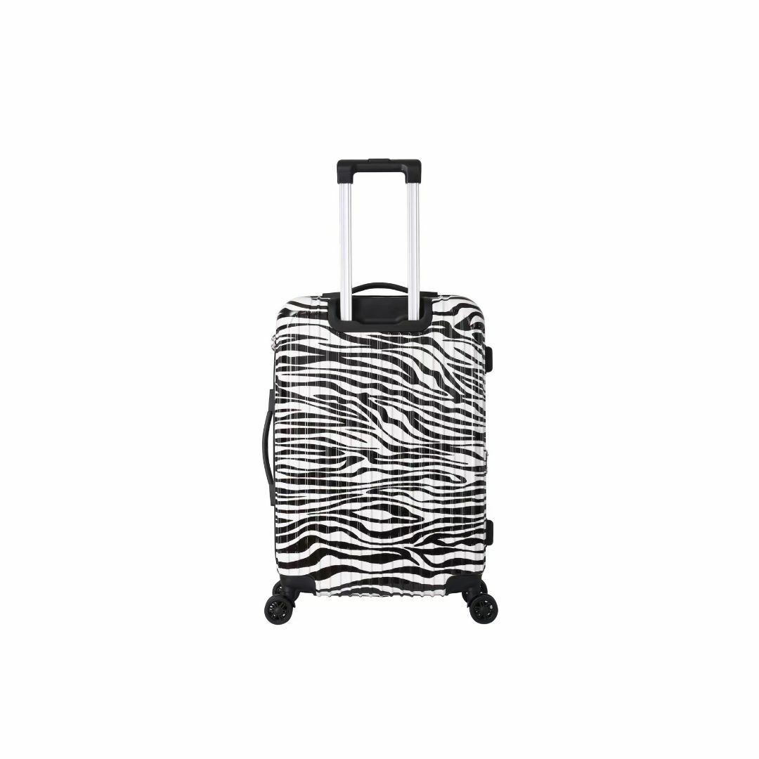 キャリーケース ゼブラ柄 Lサイズ 大きい 軽量 ツヤ 拡張 しまうま レディースのバッグ(スーツケース/キャリーバッグ)の商品写真