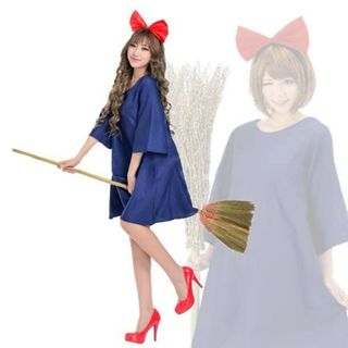 ジブリの人気アニメ☆魔女の宅急便 キキ コスプレ ハロウィン(衣装一式)