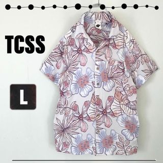 ティーシーエスエス(TCSS)のTCSS/ティーシーエスエス★アロハシャツ★レーヨン★ボタニカル/花柄★メンズL(シャツ)