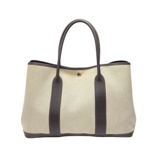 エルメス(Hermes)の☆☆HERMES エルメス ガーデンパーティPM □K刻印 ブラウン トートバッグ トワルアッシュ ハンドバッグ 布袋有(トートバッグ)