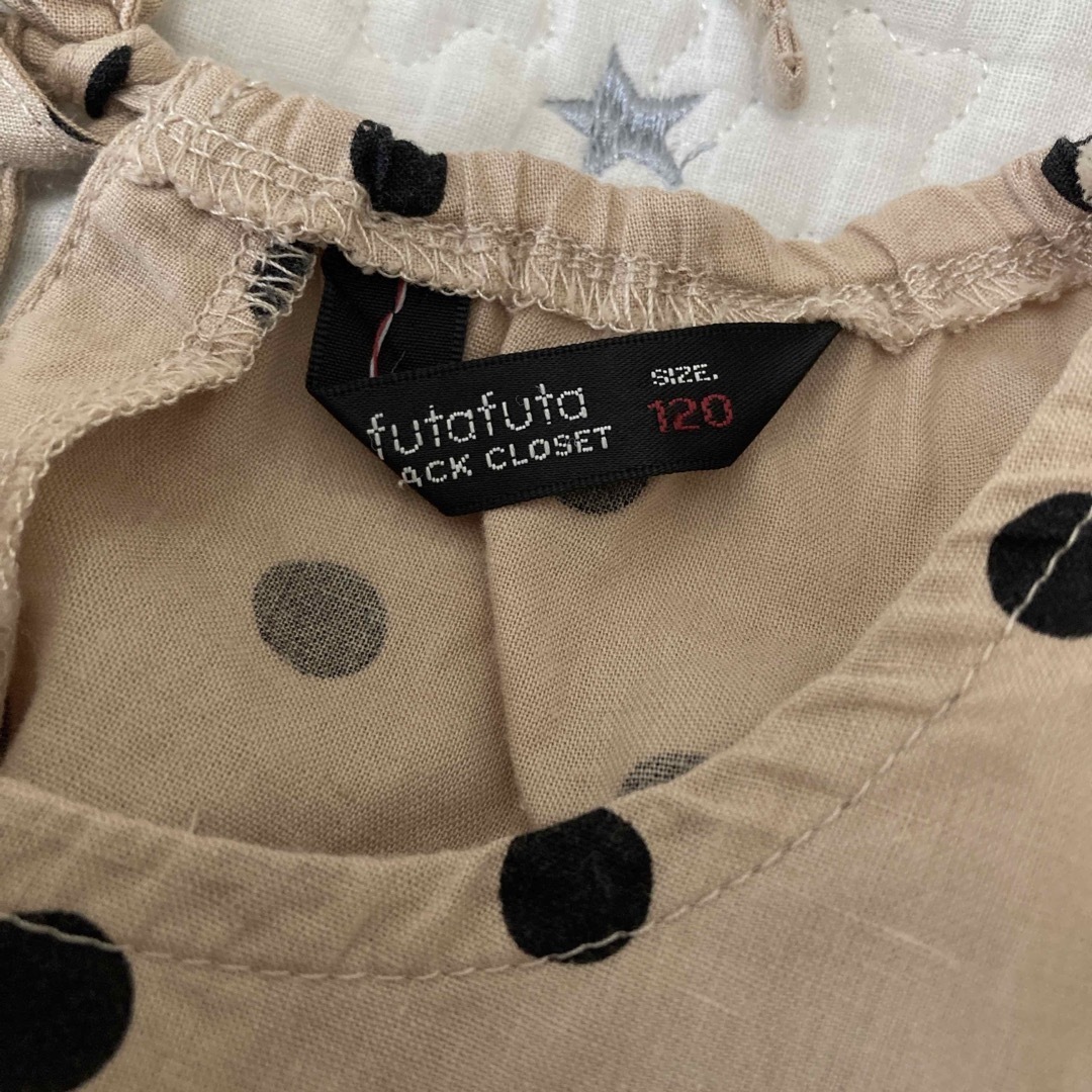 futafuta(フタフタ)のブラクロ ドット ベージュ ワンピース 120cm キッズ/ベビー/マタニティのキッズ服女の子用(90cm~)(ワンピース)の商品写真