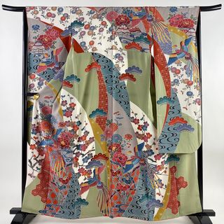 振袖 身丈162cm 裄丈64.5cm 正絹 名品 【中古】(着物)