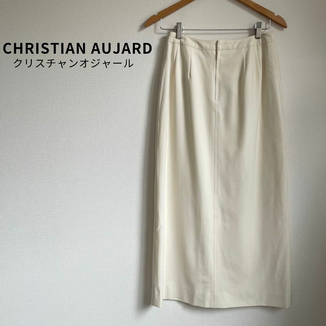 CHRISTIAN AUJARD(クリスチャンオジャール)の美品★CHRISTIAN AUJARD ミモレ丈 タイトスカート レーヨン レディースのスカート(ロングスカート)の商品写真