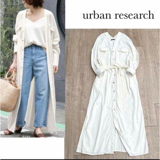 アーバンリサーチロッソ(URBAN RESEARCH ROSSO)のアーバンリサーチロッソ＊リネンマキシシャツワンピース　ロング　羽織り(ロングワンピース/マキシワンピース)