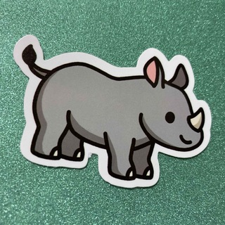⭐️人気⭐️サイのステッカー　アニマル　Rhino Sticker(車外アクセサリ)