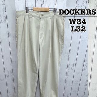 リーバイス(Levi's)のDOCKERS　チノパン　ワークパンツ　ホワイトベージュ　W34　USA古着(チノパン)