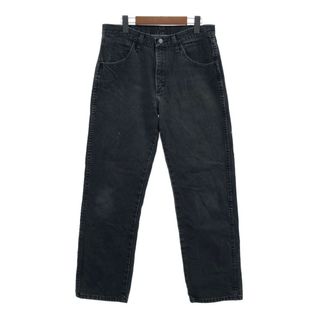 RUSTLER ラスラー ストレート デニムパンツ ブラック (メンズ 33/30) 中古 古着 Q4142(デニム/ジーンズ)