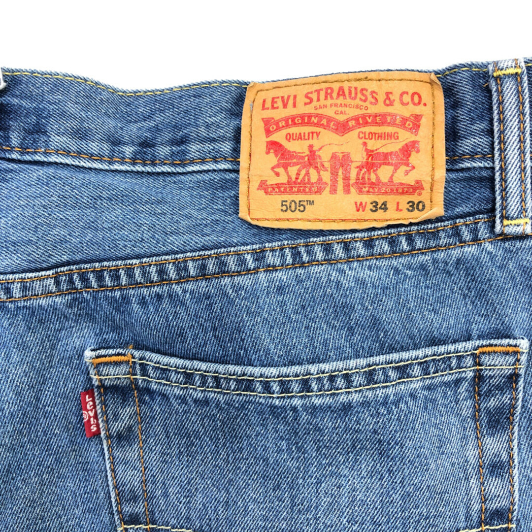 Levi's(リーバイス)のLevi's リーバイス 505 デニムパンツ アメカジ ライトブルー (メンズ W34 L30) 中古 古着 Q4143 メンズのパンツ(デニム/ジーンズ)の商品写真