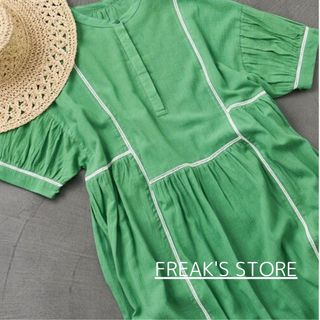 フリークスストア(FREAK'S STORE)のFREAK'S STORE ワンピース　フリークスストア　グリーン　コットン(ロングワンピース/マキシワンピース)