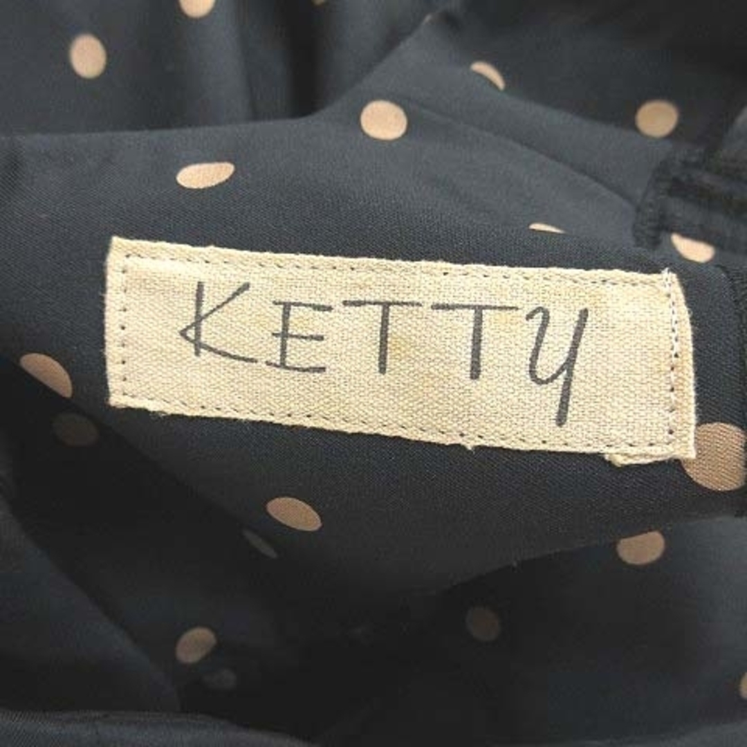 ketty(ケティ)のケティ ブラウス 長袖 タック ドット 後ボタン 黒 ブラック ■MO レディースのトップス(シャツ/ブラウス(長袖/七分))の商品写真