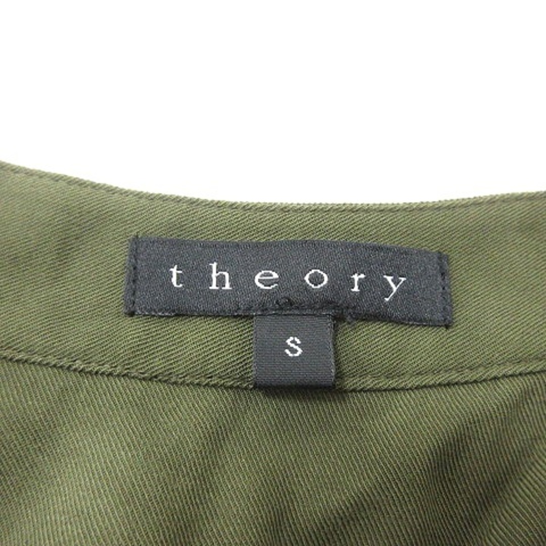 theory(セオリー)のセオリー theory ブラウス 半袖 S 緑 カーキ /MN レディースのトップス(シャツ/ブラウス(半袖/袖なし))の商品写真