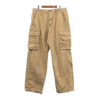 エディーバウアー(Eddie Bauer)のEddie Bauer エディーバウアー カーゴパンツ アウトドア ベージュ (メンズ W32 L30) 中古 古着 Q4187(その他)