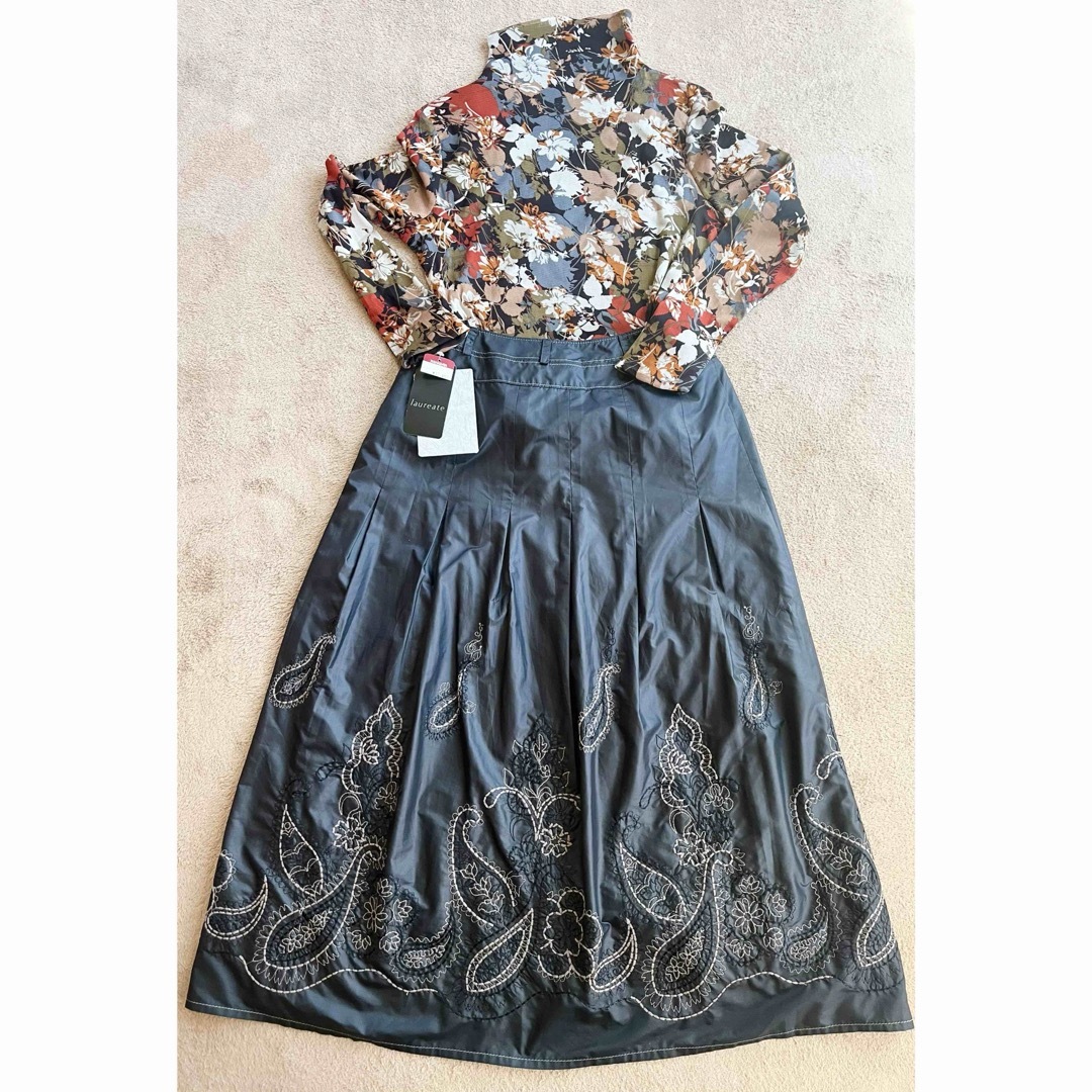 ✨新品✨ laureate ロリアート ロングスカート 刺繍　タグ付き  レディースのスカート(ロングスカート)の商品写真