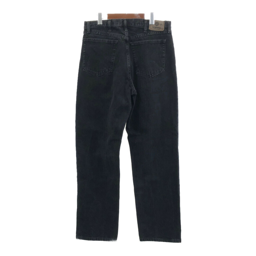 Wrangler(ラングラー)のWrangler ラングラー ストレート ブラック デニムパンツ アメカジ  (メンズ W34 L32) 中古 古着 Q4189 メンズのパンツ(デニム/ジーンズ)の商品写真