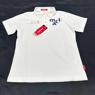 マリクレール(Marie Claire)のマリクレール　半袖ポロシャツ　レディースMサイズ　ホワイト(ウエア)