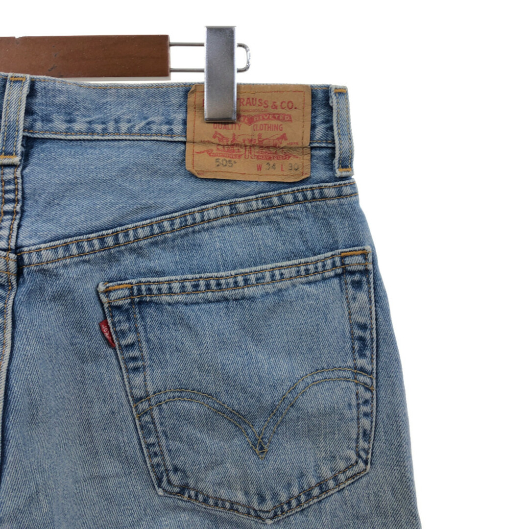 Levi's(リーバイス)のLevi's リーバイス 505 デニムパンツ アメカジ ライトブルー (メンズ W34 L30) 中古 古着 Q4191 メンズのパンツ(デニム/ジーンズ)の商品写真