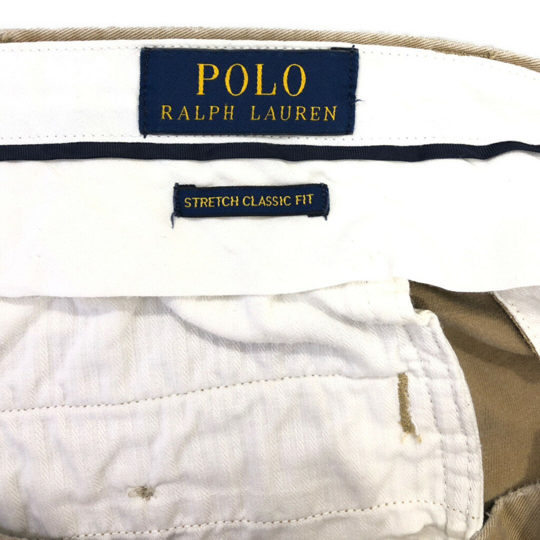 POLO RALPH LAUREN(ポロラルフローレン)のPolo by Ralph Lauren ポロ ラルフローレン チノパンツ アメカジ ポロチノ ベージュ (メンズ W34 L30) 中古 古着 Q4199 メンズのパンツ(その他)の商品写真