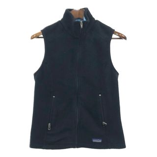 パタゴニア(patagonia)のpatagonia パタゴニア SYNCHILLA シンチラ フリースベスト アウトドア ワンポイント ブラック (レディース M) 中古 古着 Q4209(その他)