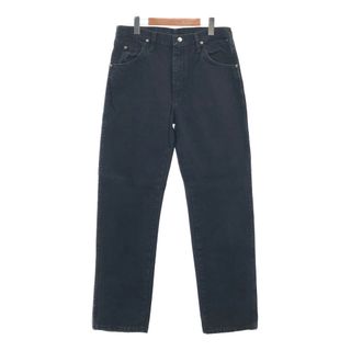 ラングラー(Wrangler)のWrangler ラングラー ストレート デニムパンツ アメカジ ブラック (メンズ W32 L32) 中古 古着 Q4218(デニム/ジーンズ)