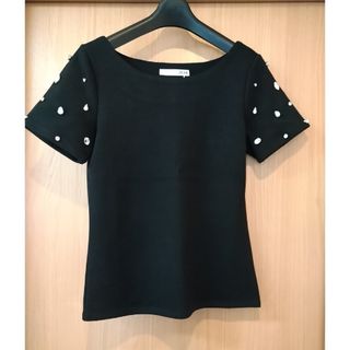 ザラ(ZARA)のJENNE（ジェンヌ）ビジュースリーブトップス(カットソー(半袖/袖なし))