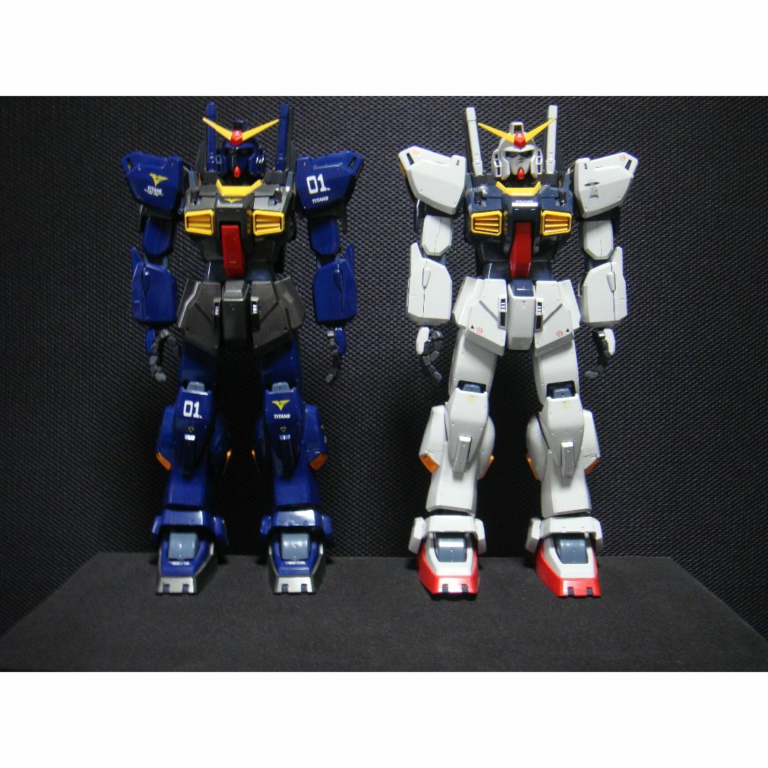 【組立済】1/60 PG ガンダムMk-II 2機（ティターンズ／エゥーゴ）