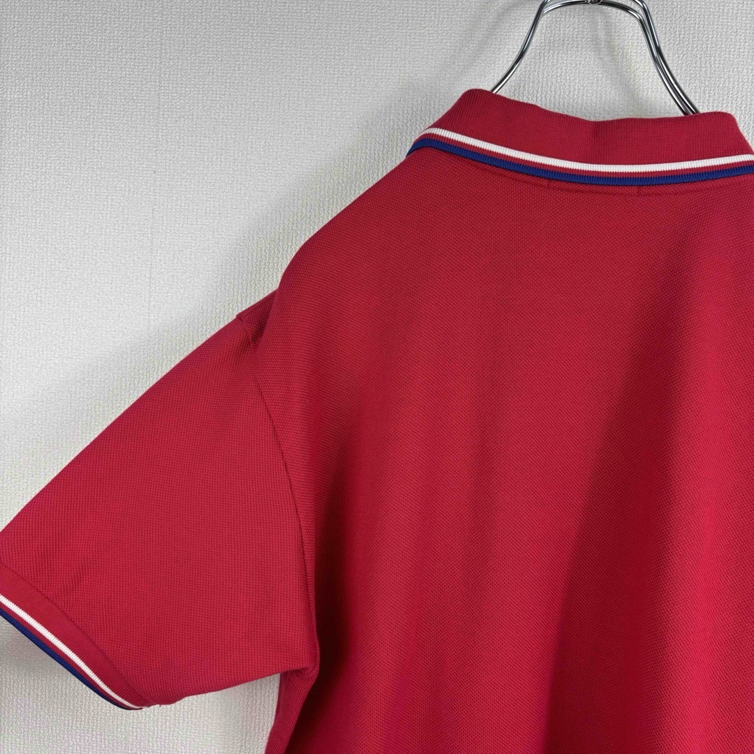 FRED PERRY(フレッドペリー)の大人気　フレッドペリー　ポロシャツ　半袖　XL 赤白青　古着 メンズのトップス(ポロシャツ)の商品写真