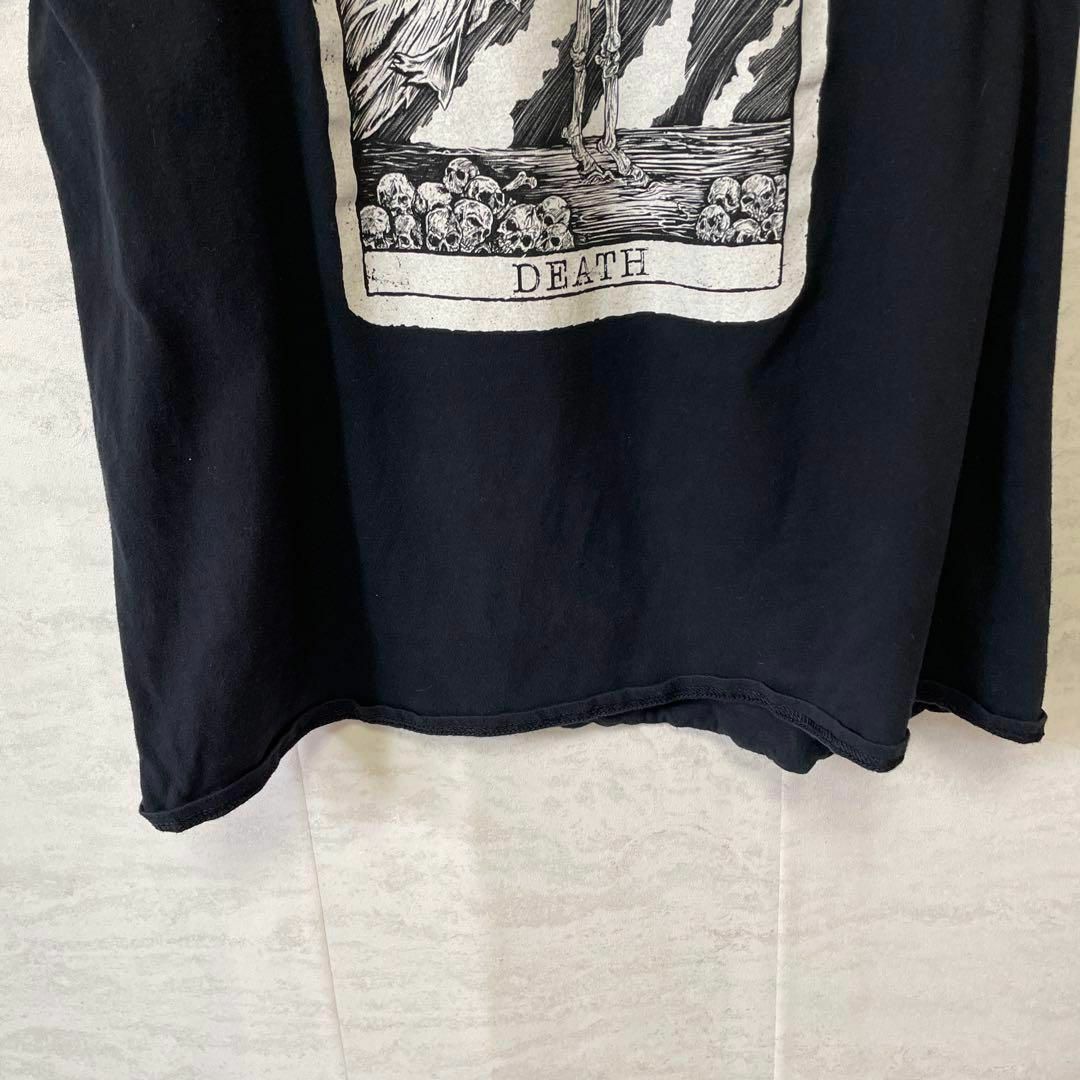 半袖Ｔシャツ　オーバーサイズＸＬ　骸骨スカル　死神　ライダー　タロットカード古着 メンズのトップス(Tシャツ/カットソー(半袖/袖なし))の商品写真