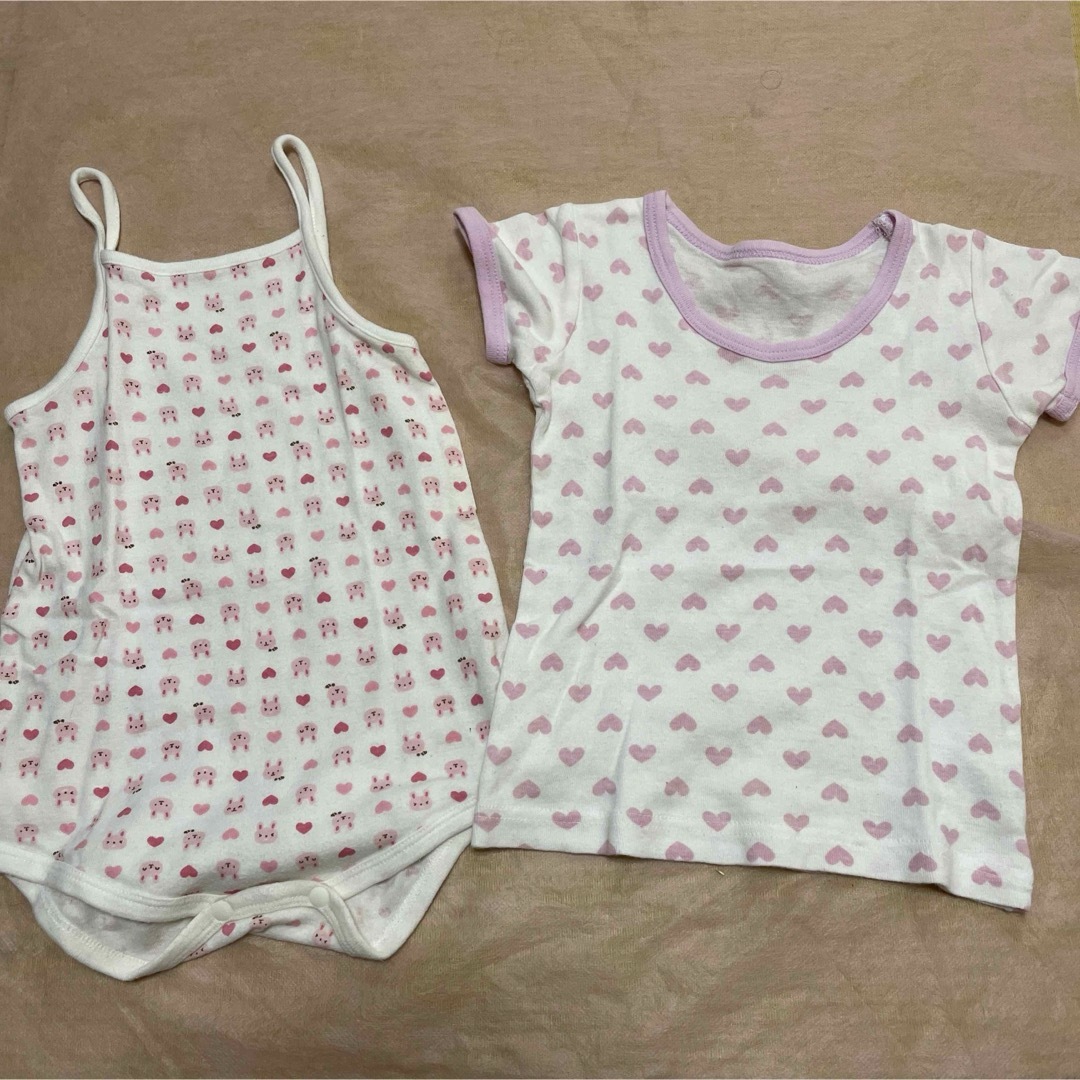 ベビー肌着　4枚 キッズ/ベビー/マタニティのキッズ服女の子用(90cm~)(下着)の商品写真