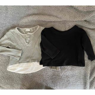 Tシャツ セット GAP ギャップ 黒 くすみカラー 水色 長袖 黒