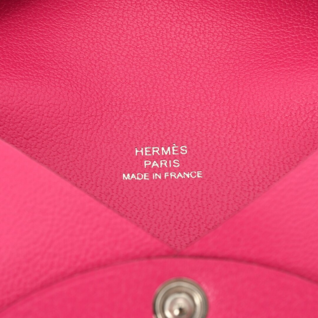 Hermes(エルメス)の中古 エルメス HERMES ユニセックス カードケース ローズポップ /パラジウム金具 シェーブルシャムキラ レディースのファッション小物(パスケース/IDカードホルダー)の商品写真