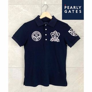 パーリーゲイツ(PEARLY GATES)の美品 PEARLY GATES パーリーゲイツ ポロシャツ ネイビー 3(ウエア)